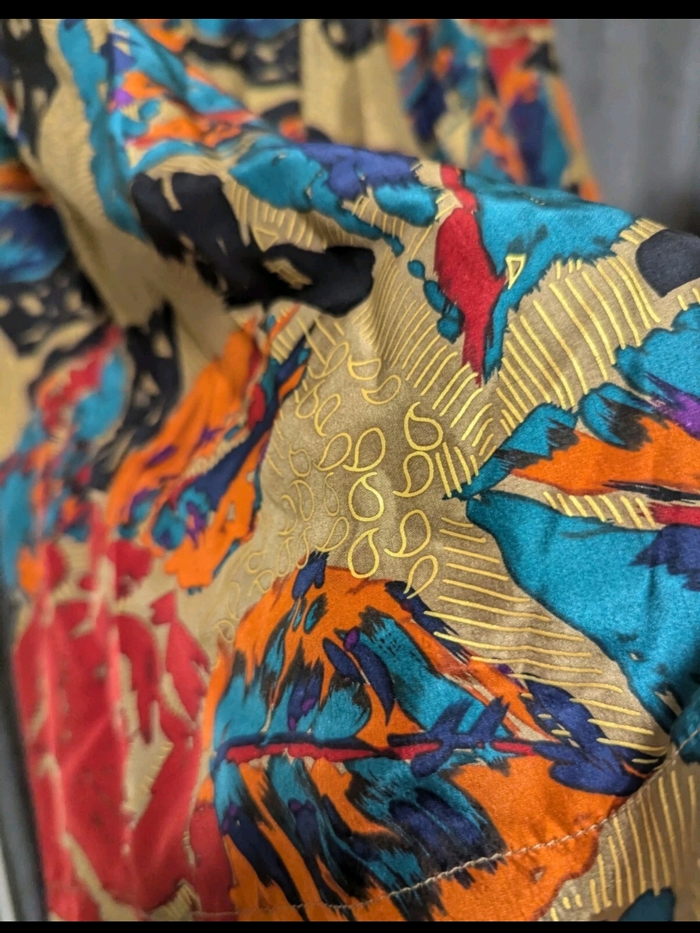 Rafaella Multicolor Metallic 100% Silk Romantic Floral  Skirt Med - Picture 2 of 7